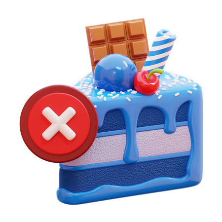 Pas de nourriture sucrée  3D Icon