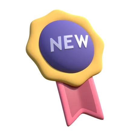 Nouveau badge  3D Illustration