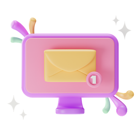 Notification d'un nouveau courrier  3D Icon