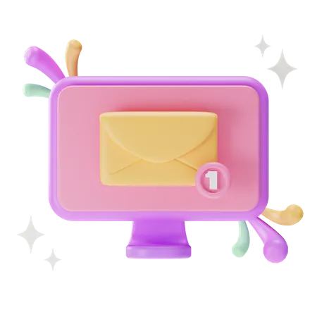 Notification d'un nouveau courrier  3D Icon