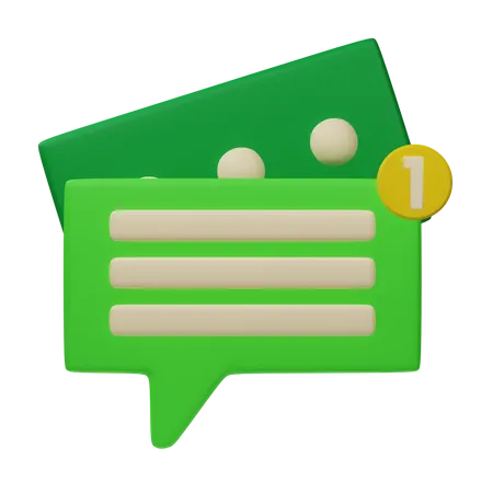 Nouveau message  3D Icon