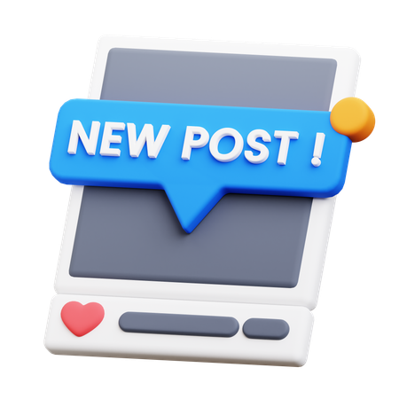 Nouveau poste  3D Icon