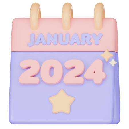 Nouvel An 2024  3D Icon