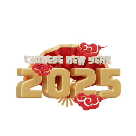 Nouvel An chinois 2025  3D Icon