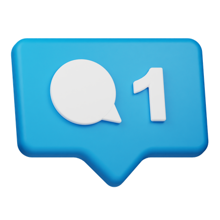 Notification de nouveaux commentaires  3D Icon