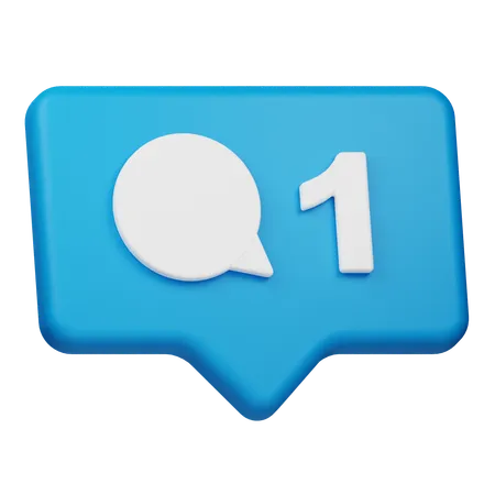 Notification de nouveaux commentaires  3D Icon