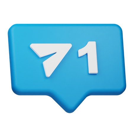 Notification de nouveau partage  3D Icon