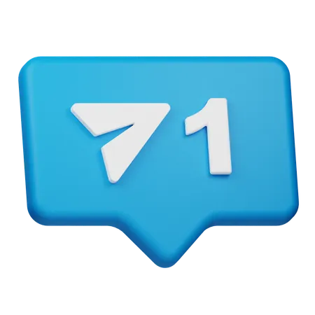 Notification de nouveau partage  3D Icon