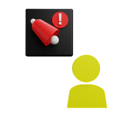 Nova notificação de alerta  3D Icon