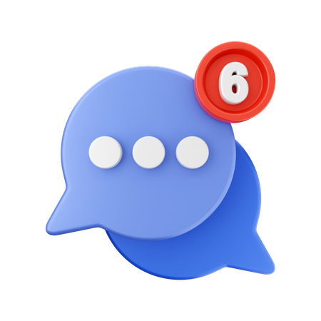 Nova notificação de bate-papo  3D Icon