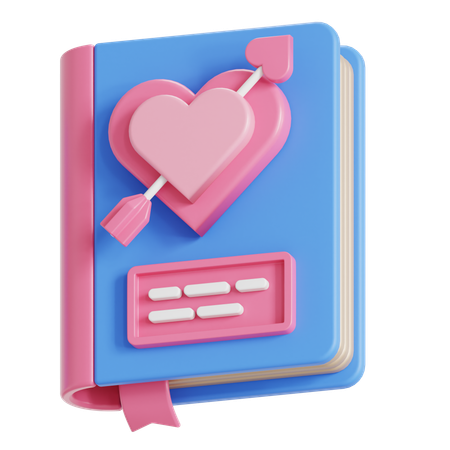 Novela romántica  3D Icon