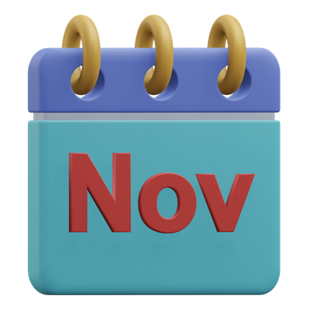 November  3D Icon