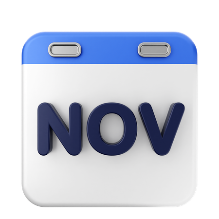 November Kalender  3D Icon