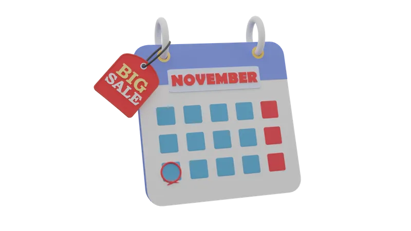 November Sale  3D Icon