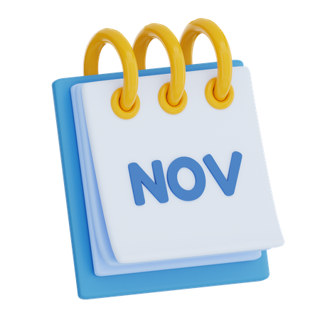 Novembre  3D Icon