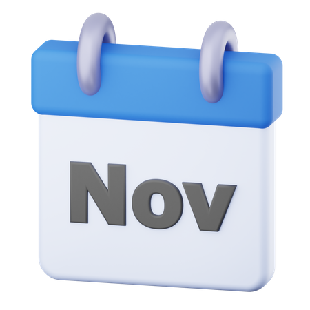 Novembre  3D Icon