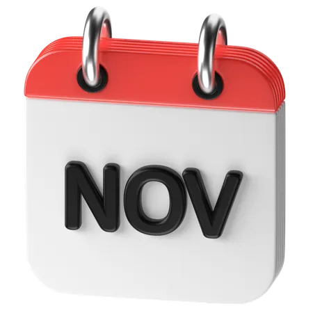 Novembro  3D Icon