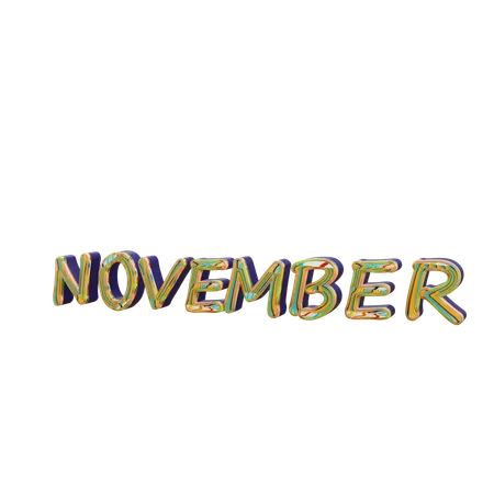 Novembro  3D Icon