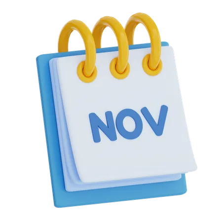 Novembro  3D Icon