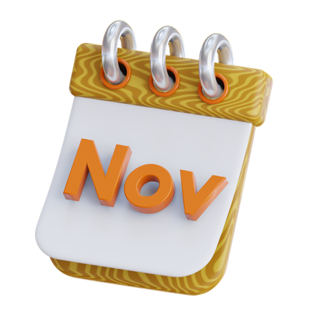 Novembro  3D Icon