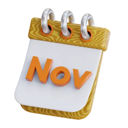 Novembro  3D Icon