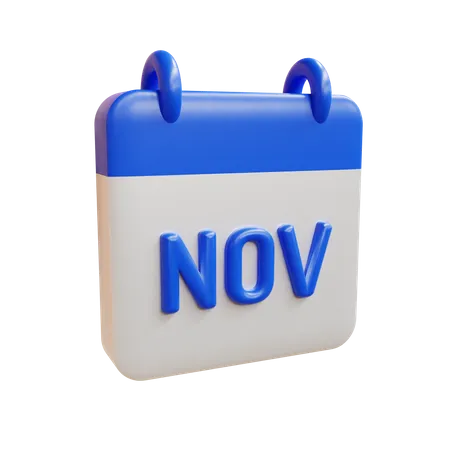 Novembro  3D Icon