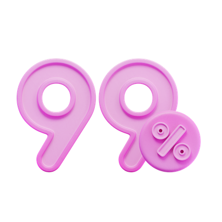 Noventa y nueve por ciento  3D Icon