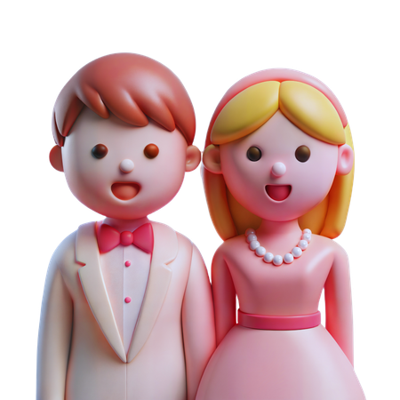 La novia y el novio  3D Icon