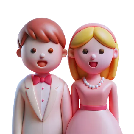 La novia y el novio  3D Icon