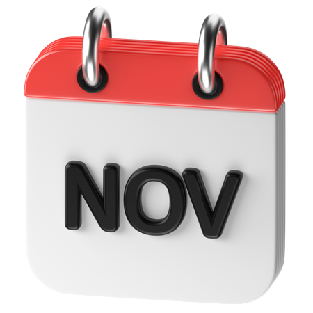 Noviembre  3D Icon