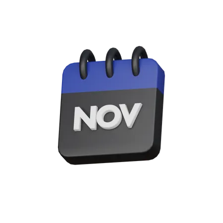 Noviembre  3D Icon