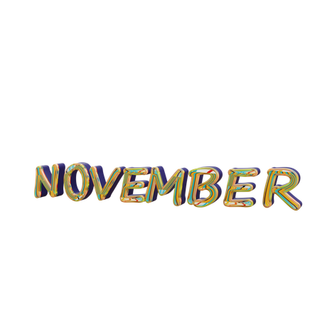 Noviembre  3D Icon