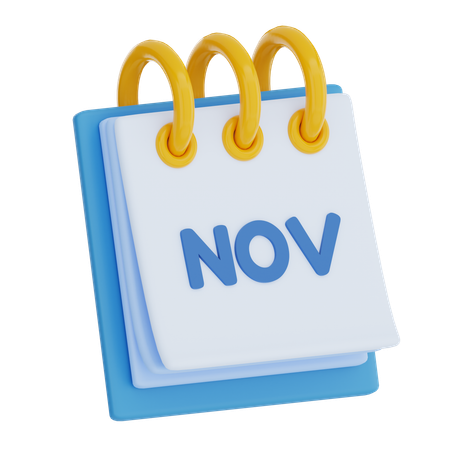 Noviembre  3D Icon