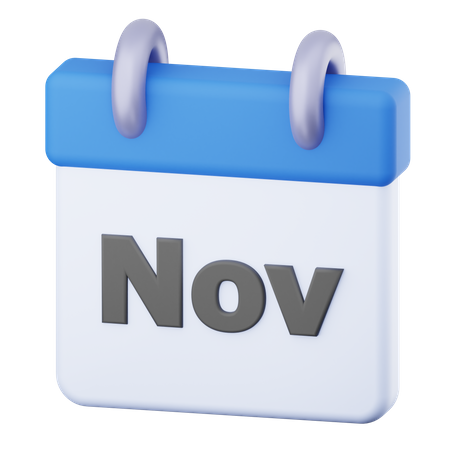 Noviembre  3D Icon