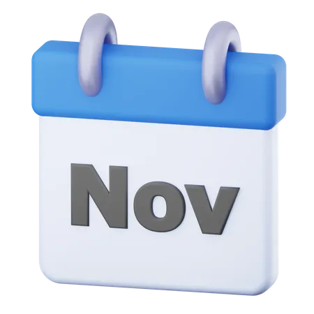 Noviembre  3D Icon