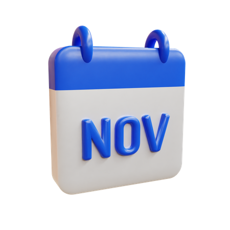 Noviembre  3D Icon