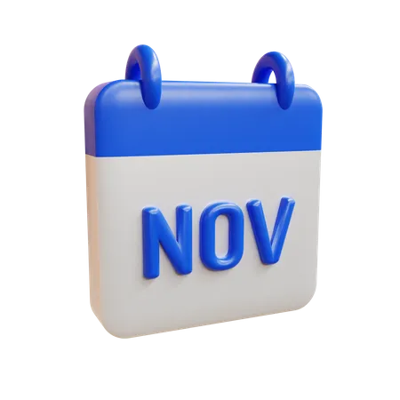 Noviembre  3D Icon