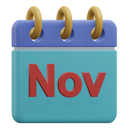 Noviembre  3D Icon