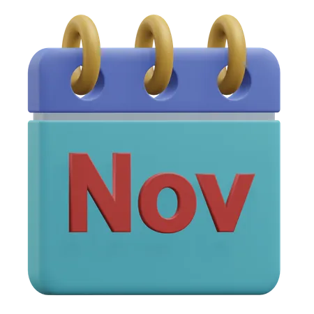 Noviembre  3D Icon