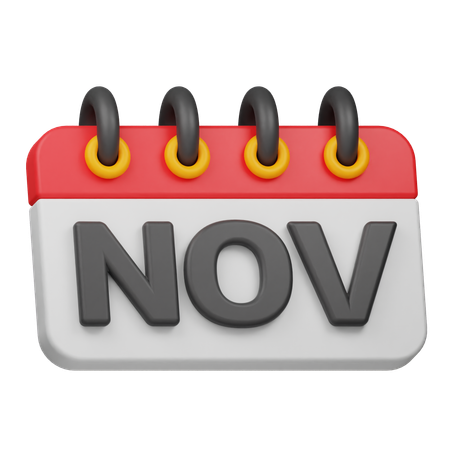 Mes de noviembre  3D Icon