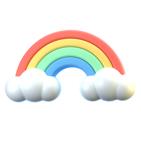 Nuage arc en ciel  3D Icon