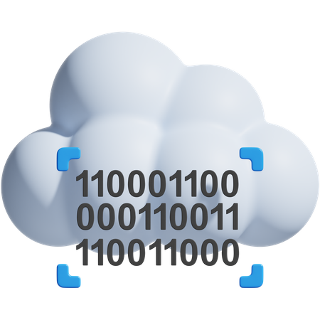 Nuage binaire  3D Icon