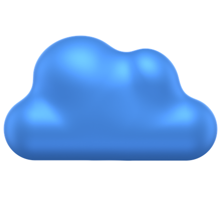 Nuage bleu  3D Icon