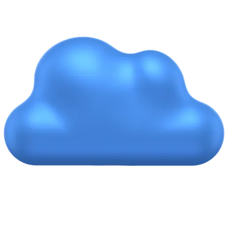 Nuage bleu  3D Icon