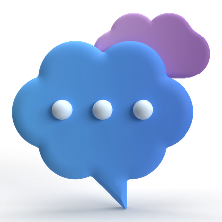 Bulle de nuage  3D Icon