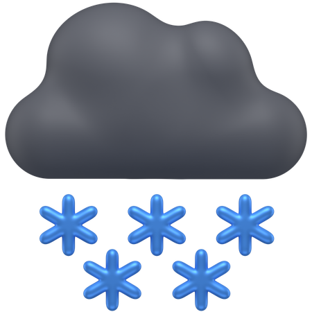 Nuage de neige sombre  3D Icon