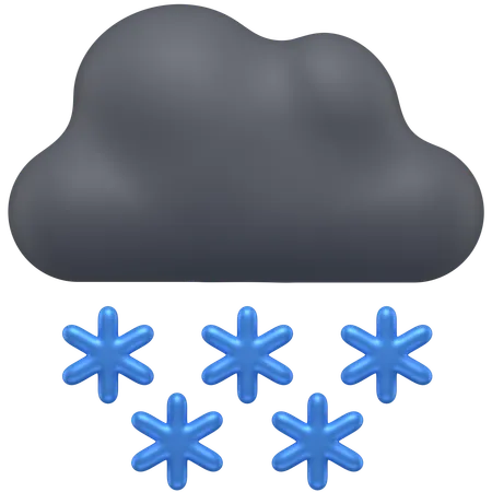 Nuage de neige sombre  3D Icon