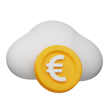 Nuage de pièces en euro  3D Icon