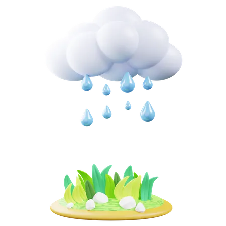 Nuage de pluie  3D Icon