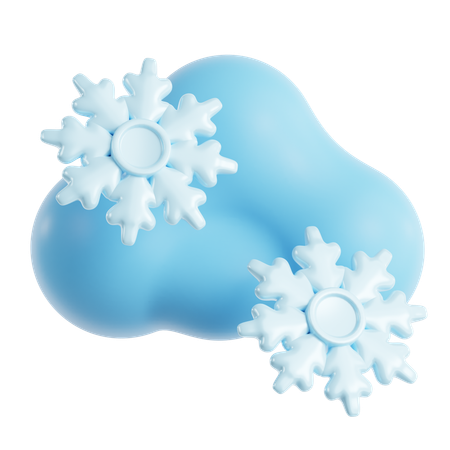 Nuage d'hiver  3D Icon